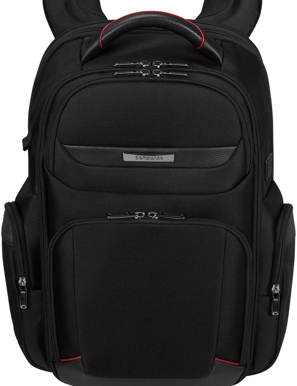 Samsonite Zaino Pro-Dlx 6 expandable backpack for 15.6-inch laptops, unisex design with multiple compartments and sleek black finish.
