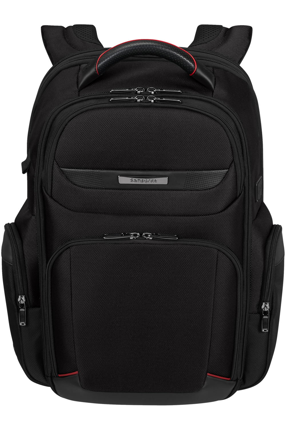 Samsonite Zaino Pro-Dlx 6 expandable backpack for 15.6-inch laptops, unisex design with multiple compartments and sleek black finish.