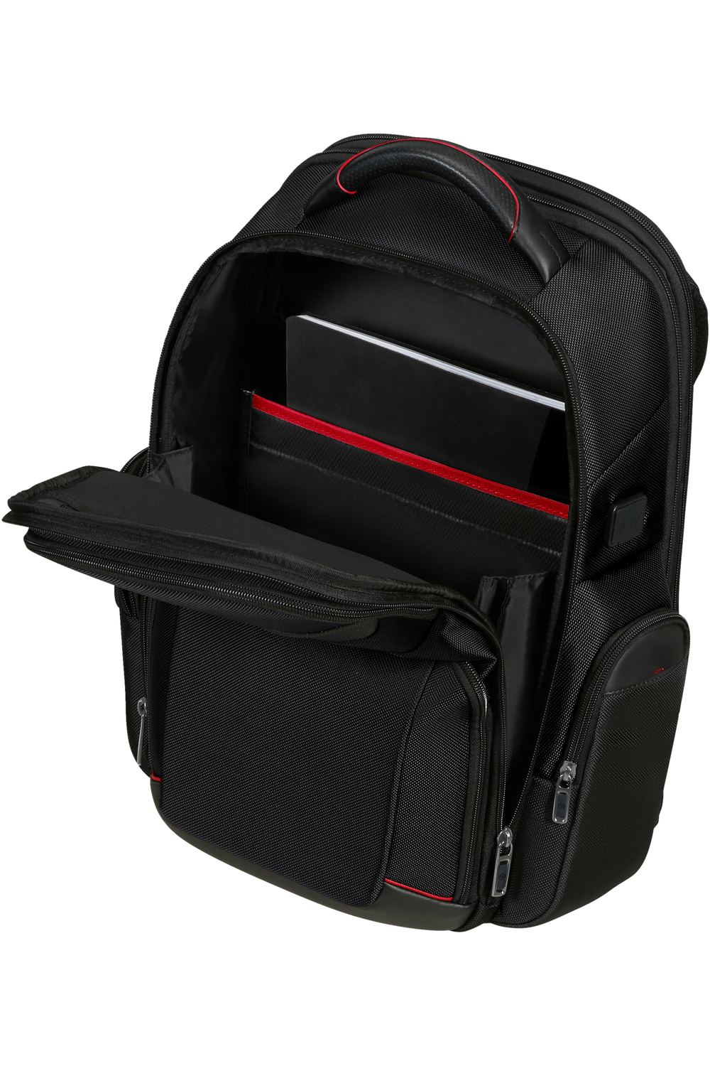 Samsonite Zaino Pro-Dlx 6 unisex expandable 15.6-inch backpack with multiple compartments and padded shoulder straps.