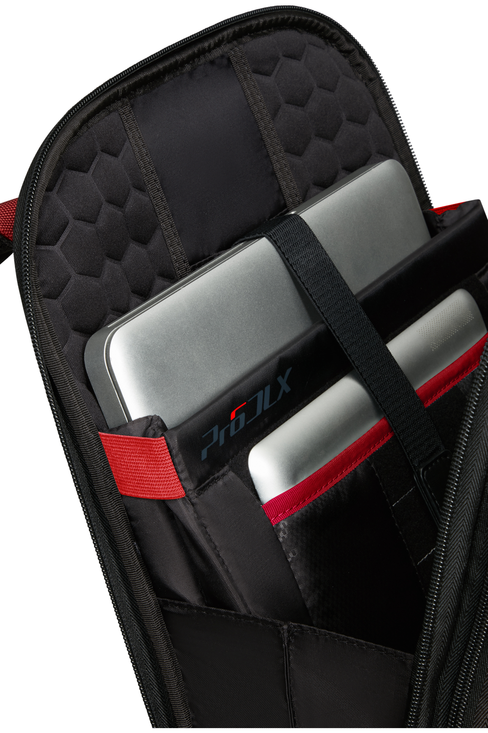 Samsonite Zaino Pro-Dlx 6 15.6-inch expandable unisex backpack with multiple compartments and padded straps for comfort.