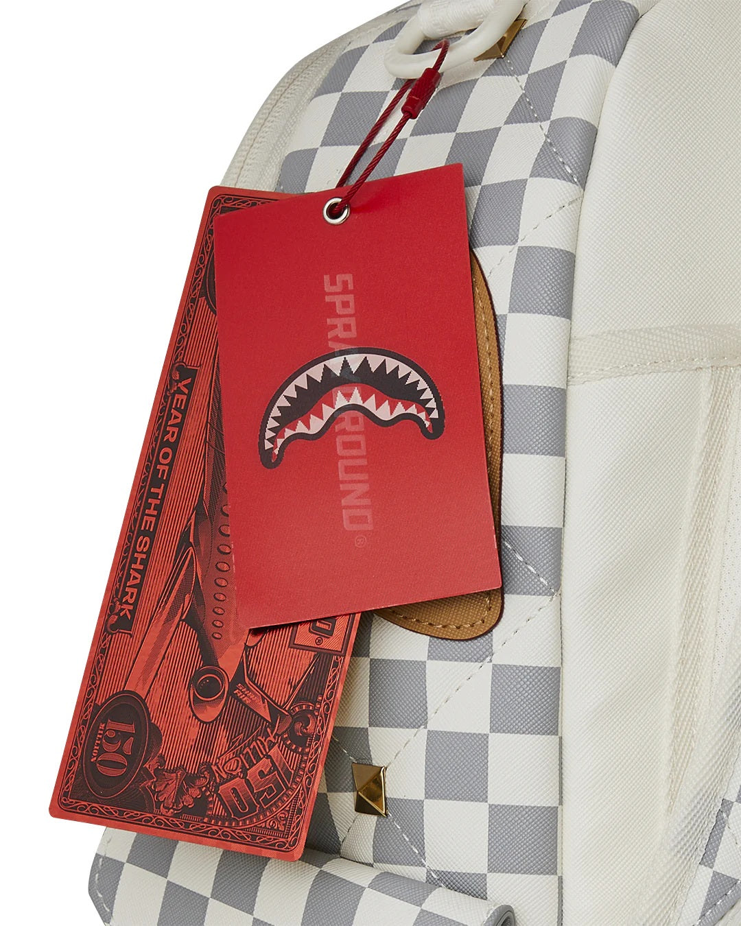 Cream Henny Quilt Puff Backpack Sprayground - MYLILLY