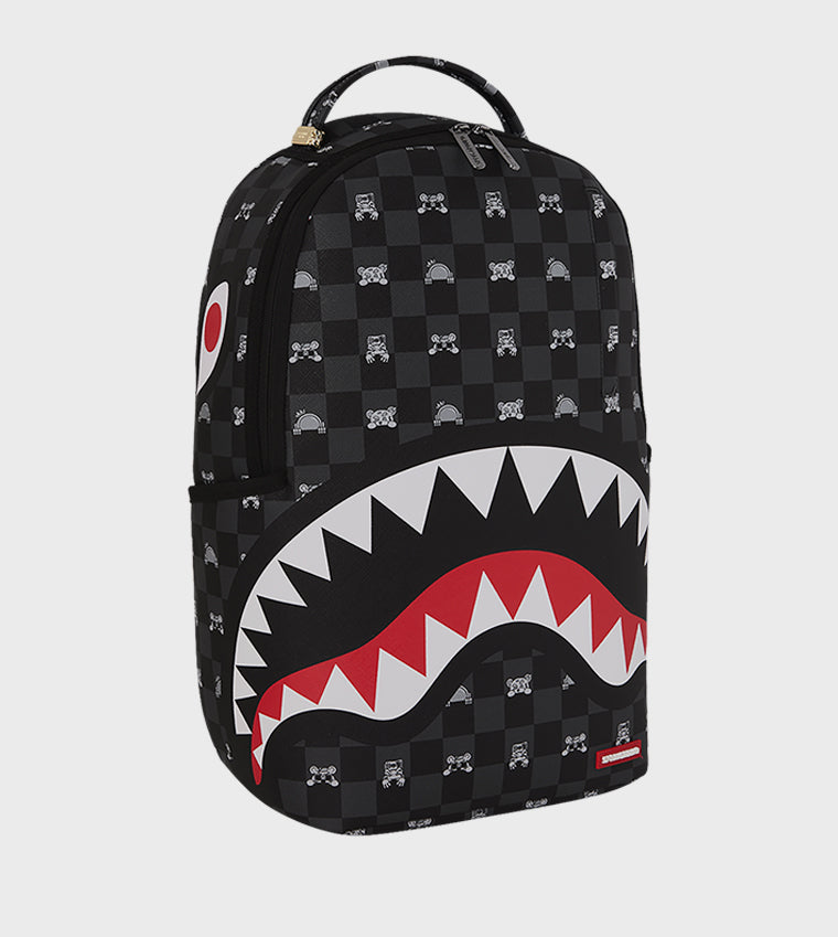 Gray Peeking Character Check Dlxsv Backpack Sprayground - MYLILLY