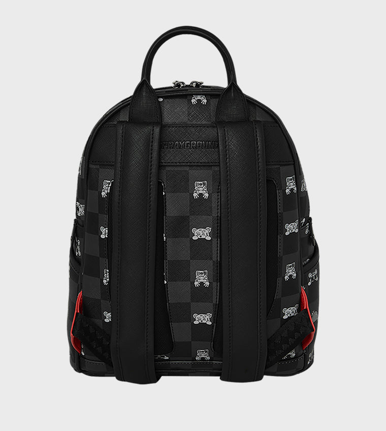 Gray Peeking Character Check Savage Backpack Sprayground - MYLILLY
