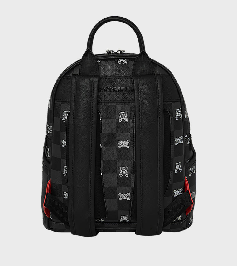 Gray Peeking Character Check Savage Backpack Sprayground - MYLILLY