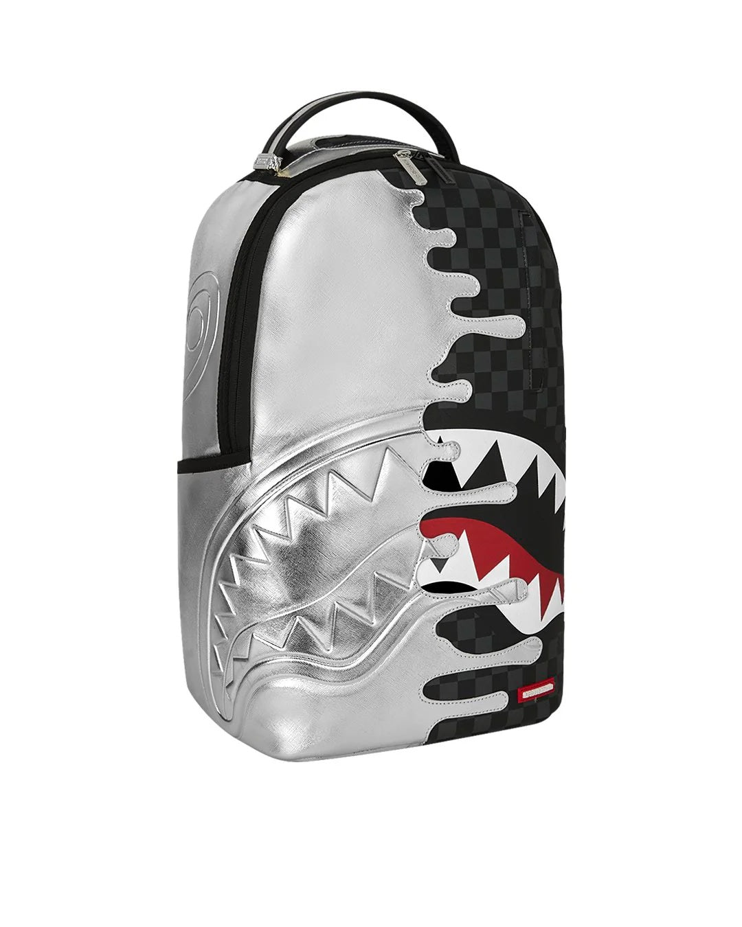 Silver Side Drip Black Check Dlxsv Backpack Sprayground - MYLILLY