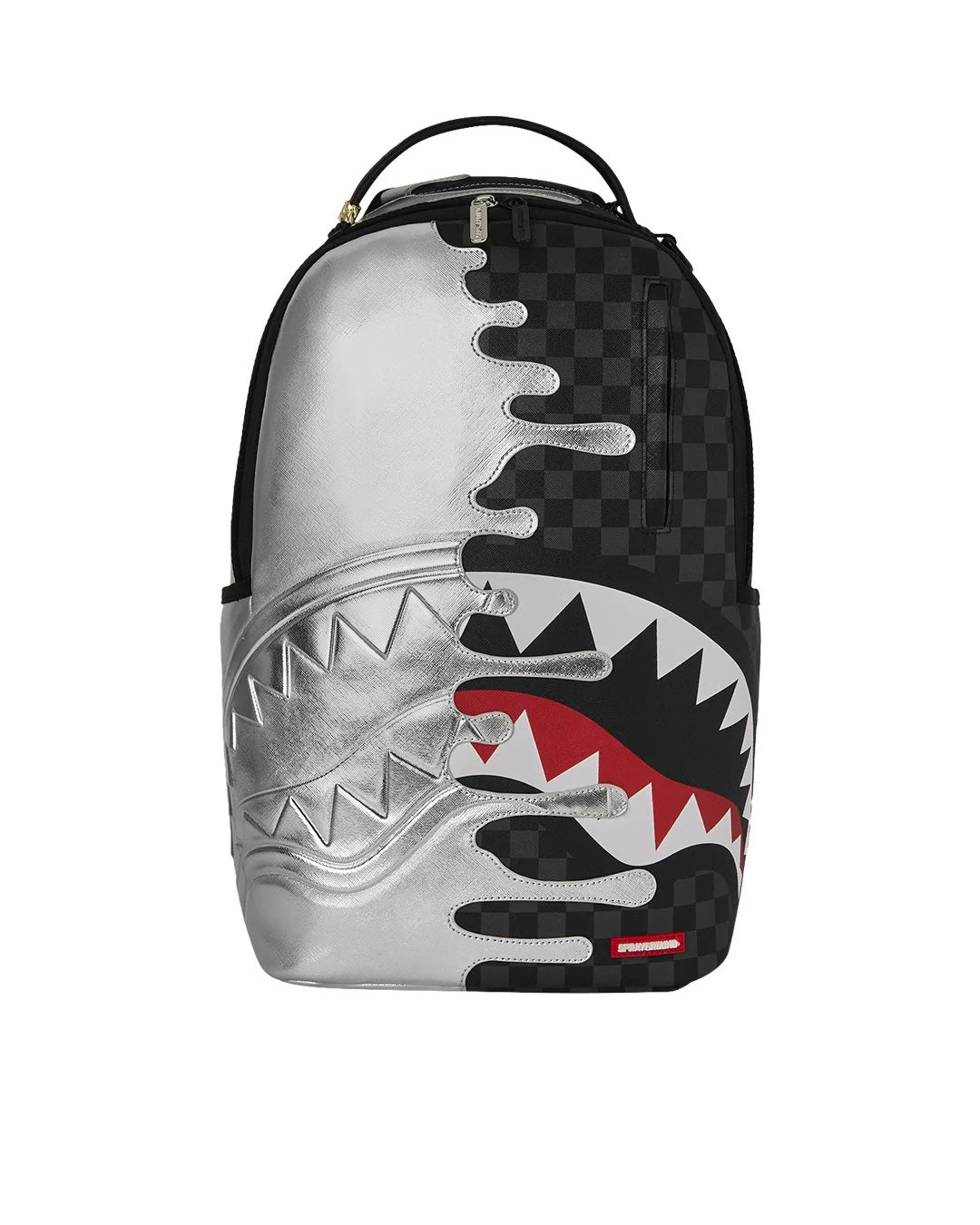 Silver Side Drip Black Check Dlxsv Backpack Sprayground - MYLILLY
