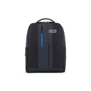 Piquadro Urban men's backpack with 14-inch laptop compartment, stylish black design, ideal for office and travel.
