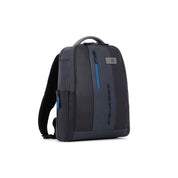Piquadro Urban men's backpack with 14-inch laptop compartment, black nylon material, and adjustable shoulder straps.